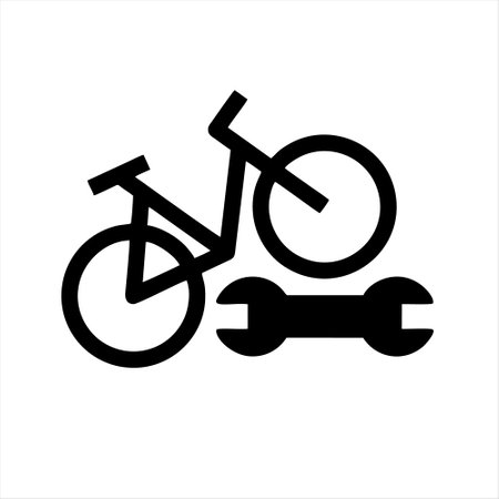 Bicycle repair vector icon. Bike service, repair and maintenance.のイラスト素材
