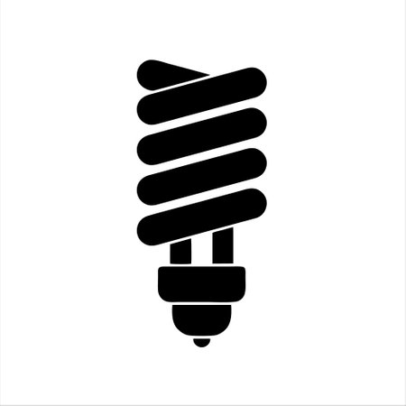 Vector light bulb icon. Energy saving lamp sign. Idea symbol.のイラスト素材