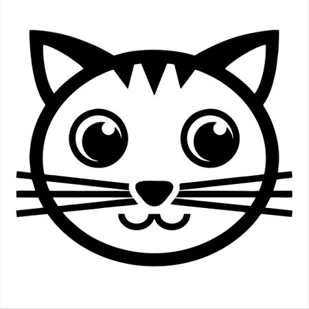 Cat face vector icon. Cute cat head vector icon. Cat head vector iconのイラスト素材