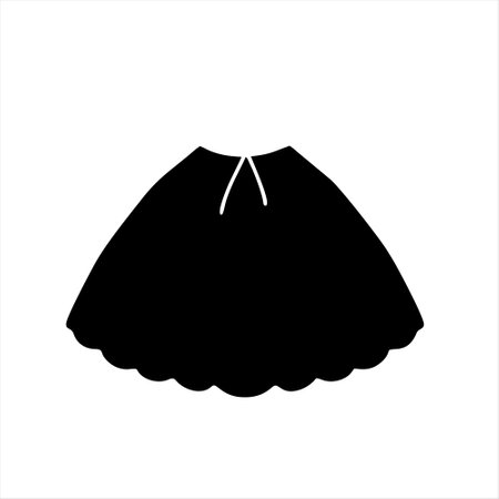 Skirt icon isolated on white background. Vector illustration. Eps 10.のイラスト素材