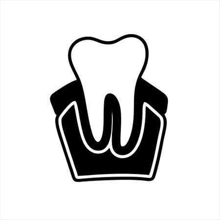 Tooth icon on white background. Vector illustration. Eps 10.のイラスト素材