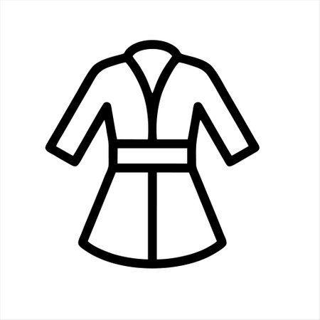 Vector bathrobe icon. Outline illustration of bathrobe vector icon for webのイラスト素材