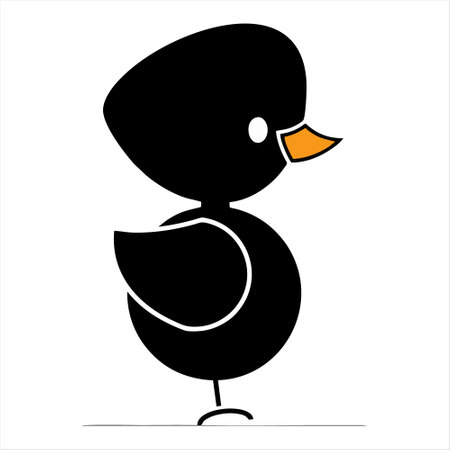 Cute duck isolated on a white background. Vector illustration, EPS 10のイラスト素材