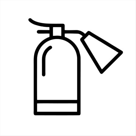 Vector fire extinguisher icon. Outline fire extinguisher vector icon.のイラスト素材