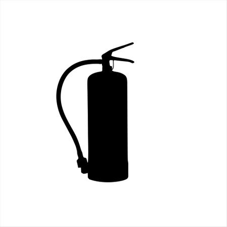 Fire extinguisher icon isolated on white background. Vector illustration. Eps 10.のイラスト素材