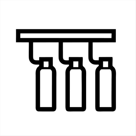Line bottle icon, vector illustration. Flat design style, outline.のイラスト素材