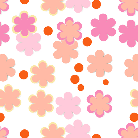 Flowers, pastel color,のイラスト素材