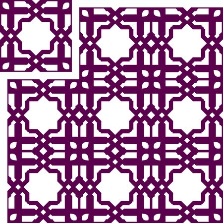 Vector Seamless Pattern for Decorative Panel. laser cutting, wallpaper, book coverのイラスト素材