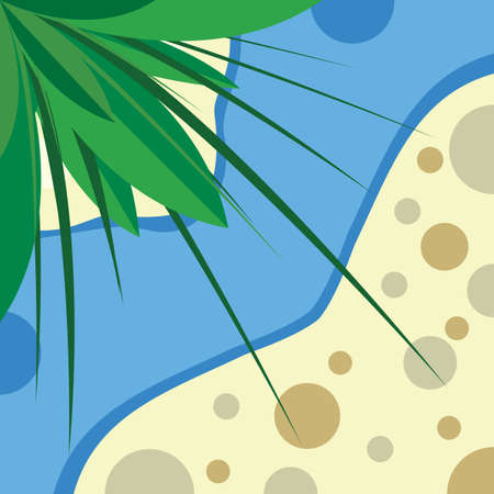 Simple island background. View from Above Flat Vector.のイラスト素材