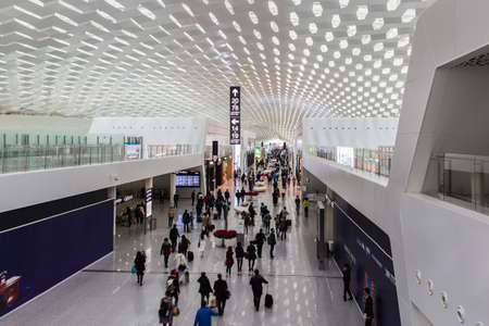 Airport passenger hallのeditorial素材