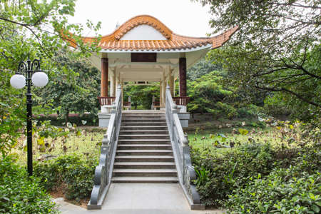 Pavilion in a park のeditorial素材