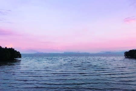 Bay sunsetの写真素材