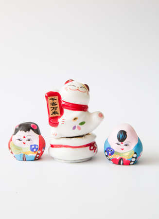 Maneki Neko and lucky babyの写真素材