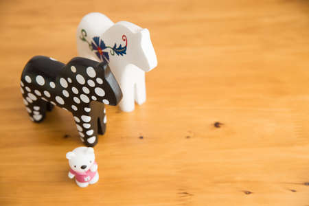 doll on the desktopの写真素材