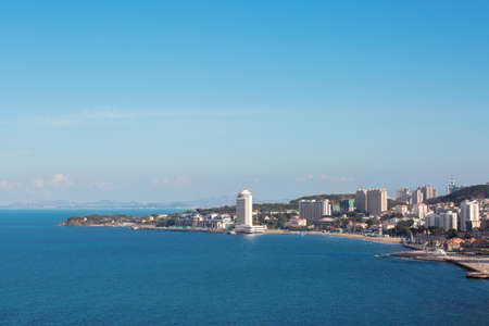Urban scene of Yantai city,Shandong,Chinaのeditorial素材