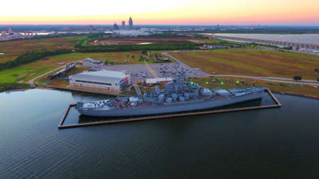 USS Alabama battleshipのeditorial素材