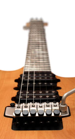 Electric guitar pickups and bridgeの写真素材
