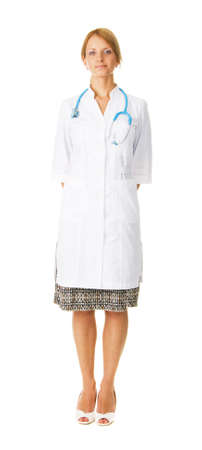 Young professional doctor high-key photoの写真素材