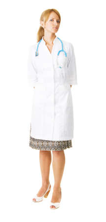Young professional doctor high-key photoの写真素材