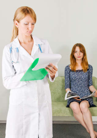 Consultation in a clinicの写真素材