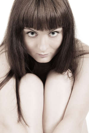 Young woman studio portraitの写真素材