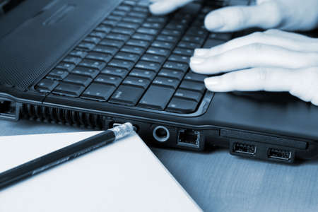 Businessman's working placeの写真素材