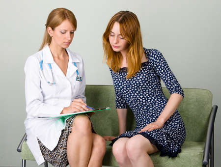 Consultation in a clinicの写真素材