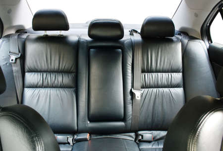 Back passenger seats in a modern carの写真素材