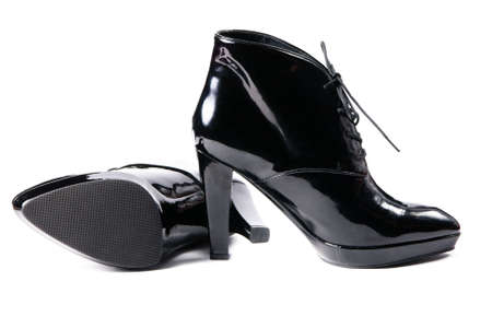 New modern female shoes isolated on white backgroundの写真素材