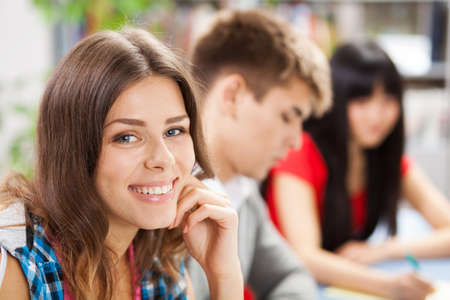 Group of students sitting in a classroom