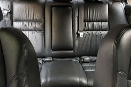 Back passenger seats in a modern carの写真素材