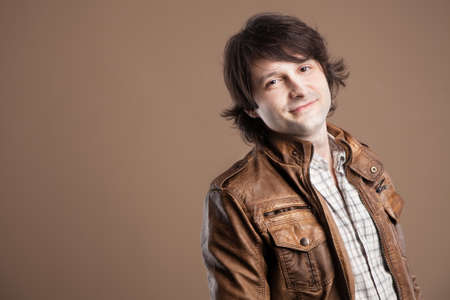 Handsome young man studio portrait