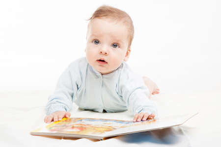 Cute baby studio portraitの写真素材