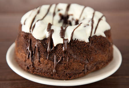 Delicious rum cake still life