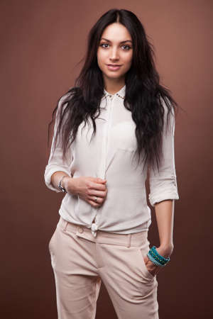 Fashionable young womanの写真素材