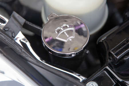 Under the hood of a carの写真素材