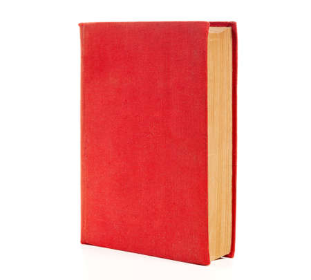 Red book isolated on white backgroundの写真素材