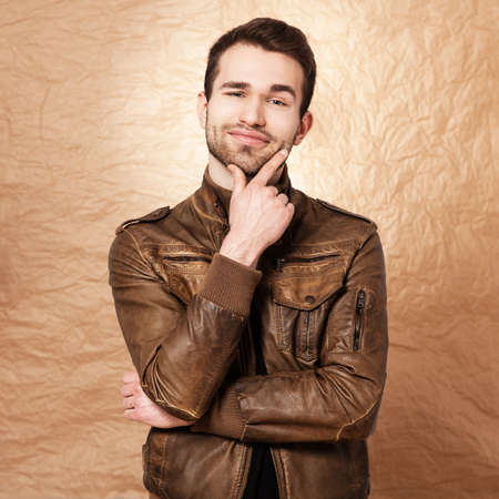 Studio portrait of a handsome young man