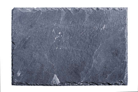 Rough textured slate board on white backgroundの写真素材