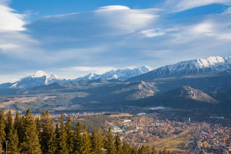 Golden autumn in the mountainsの写真素材