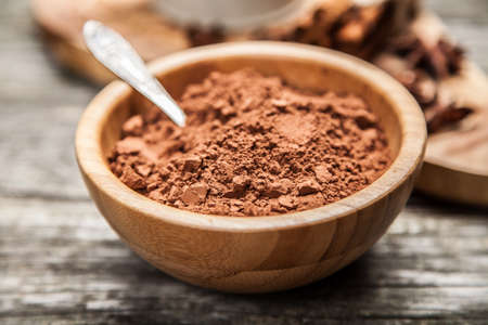 Cocoa drink with marshmallows and cinnamonの写真素材