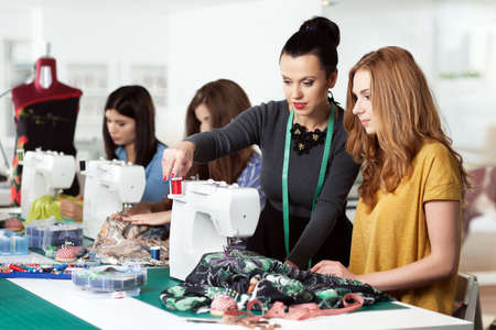Group of women in a sewing workshop