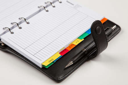 Black organizer isolated on white background