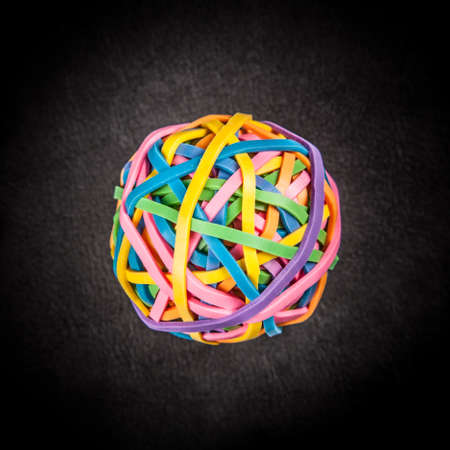 Office supplies on leather surface tableの写真素材