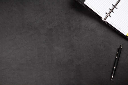 Black organizer on a table