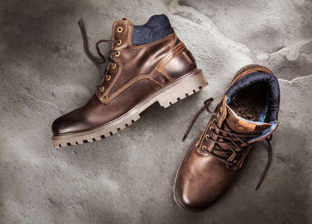 Pair of new bootsの写真素材