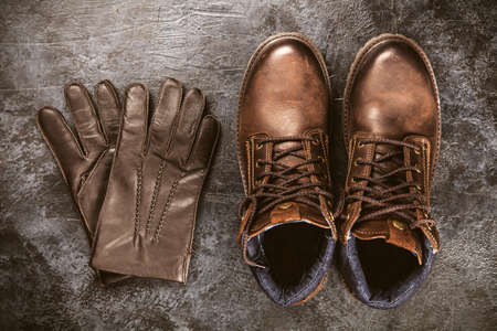 Pair of new bootsの写真素材