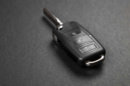Car key on dark backgroundの写真素材