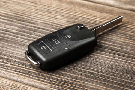 Car key on dark backgroundの写真素材