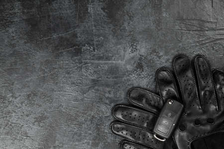 Car keys and driving glovesの写真素材